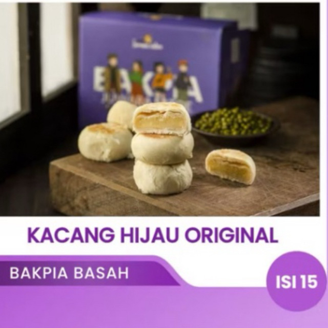 

BAKPIA JUWARA SATOE [ Isi 15 ] Bakpia Basah Kacang Hijau Original - Oleh Oleh Khas Jogja