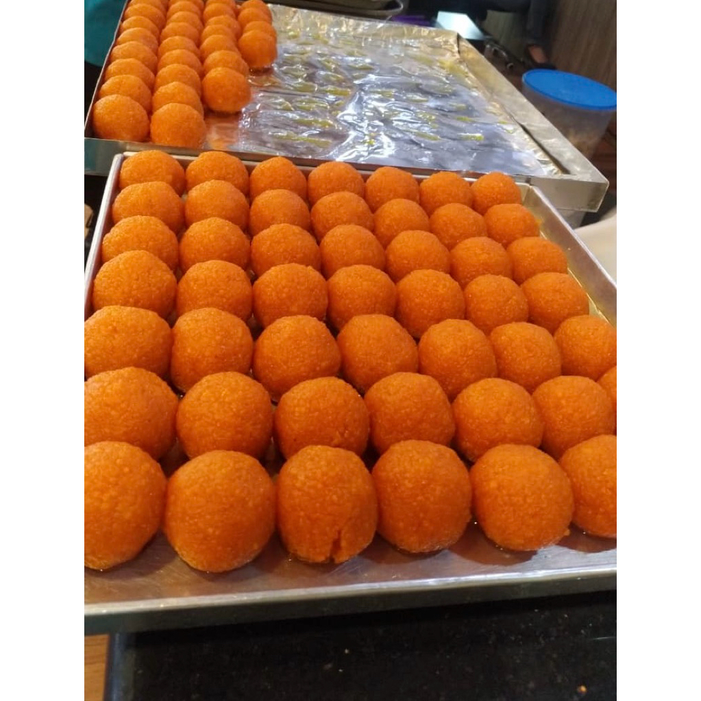 

Manisan India Motichoor Ladoo / Mithai Home Made 1kg
