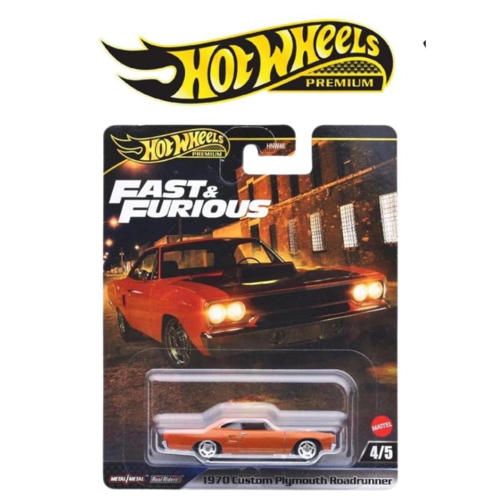 HOT WHEELS PREMIUM FAST & FURIOUS 1970 CUSTOM PLYMOUTH ROADRUNNER