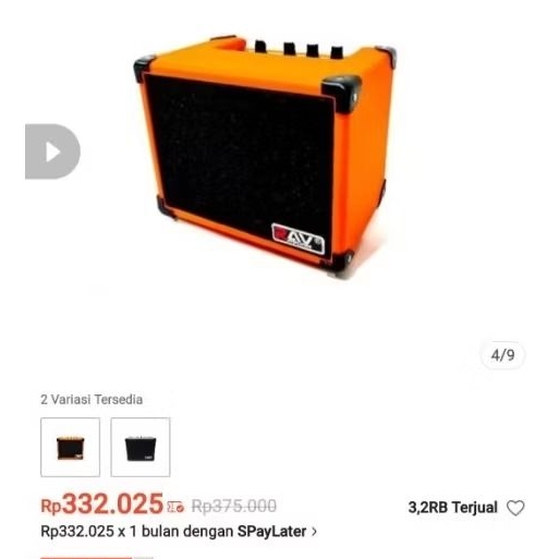 PRELOVED Ampli Mini Gitar Bass 4 inch Bass Akustik Elektrik Ada Distorsi