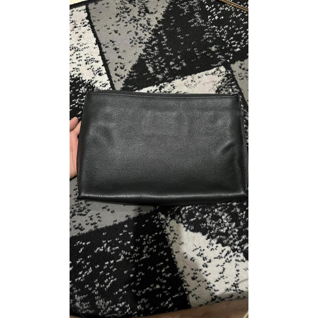 co ach men 28614 pebbled leather pouch