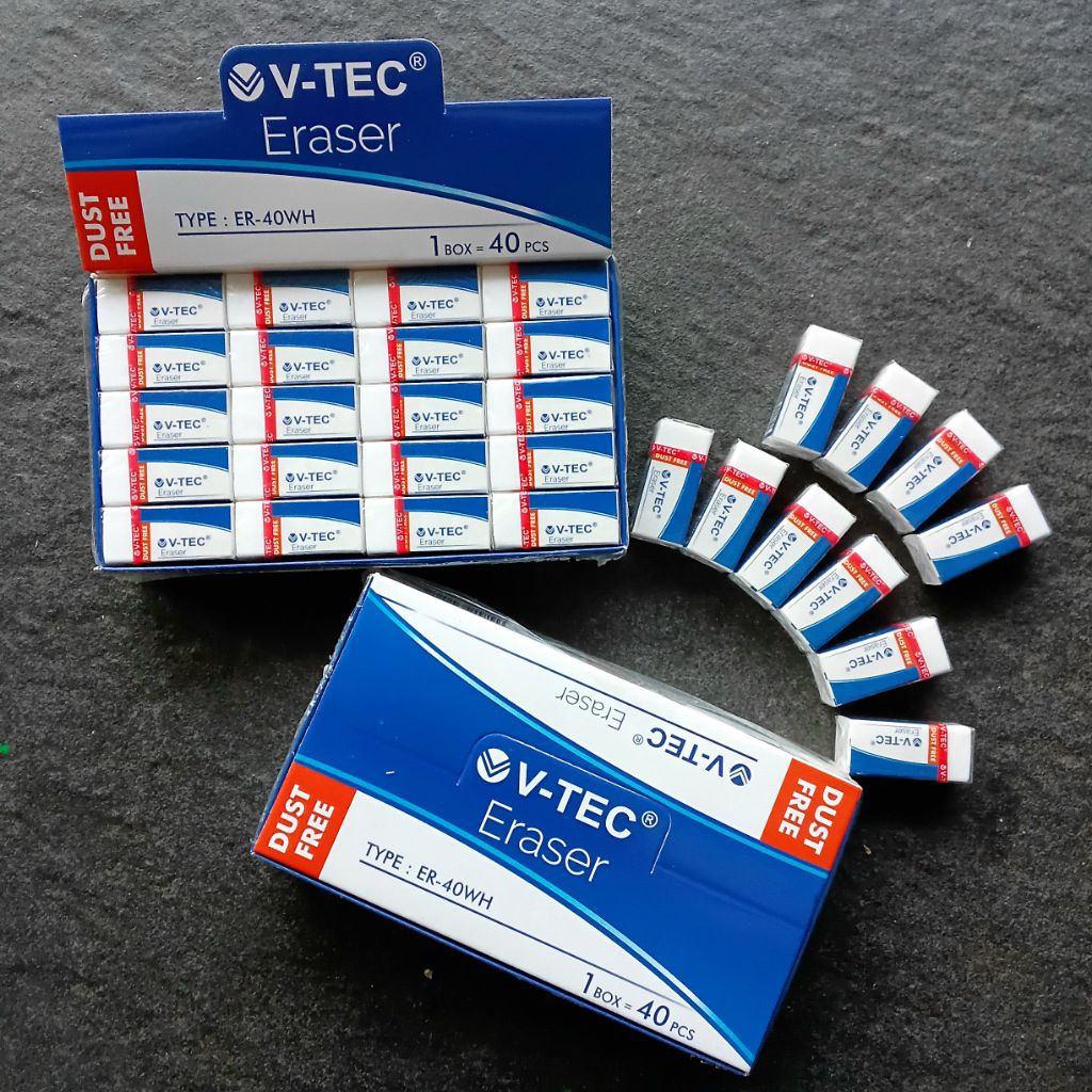 

Penghapus Stip Eraser V-TEC ER-40WH Putih ( Pak ) [ Original ]