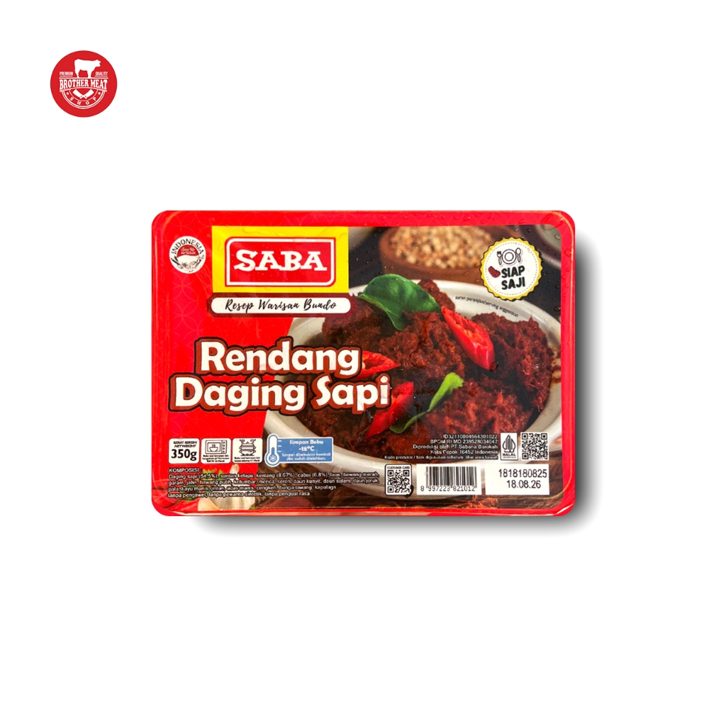 

SABA Rendang Daging Sapi Siap Saji 350gr - Brothermeatshop