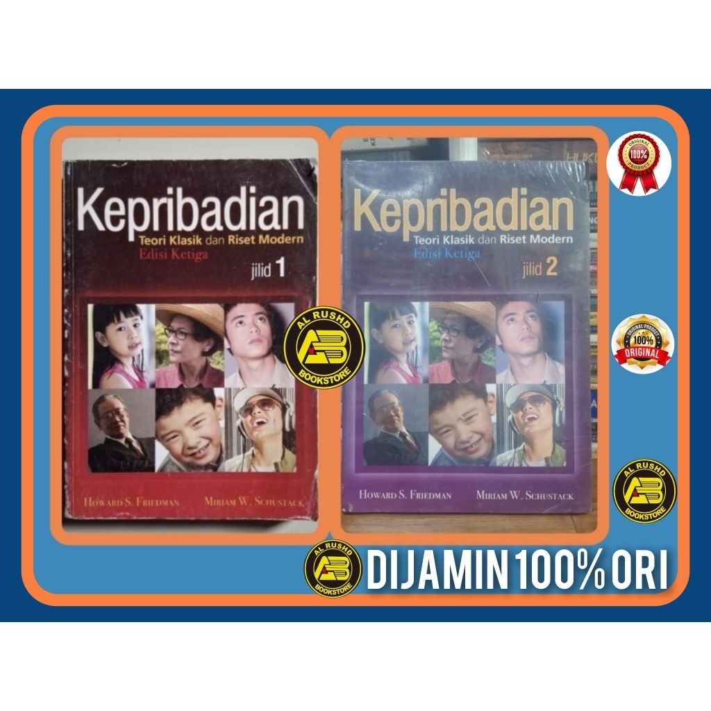Buku [ORI 100%] Kepribadian (Teori Klasik dan Riset Modern) 1 Set (1 dan 2) Howard S Friedman / Miri