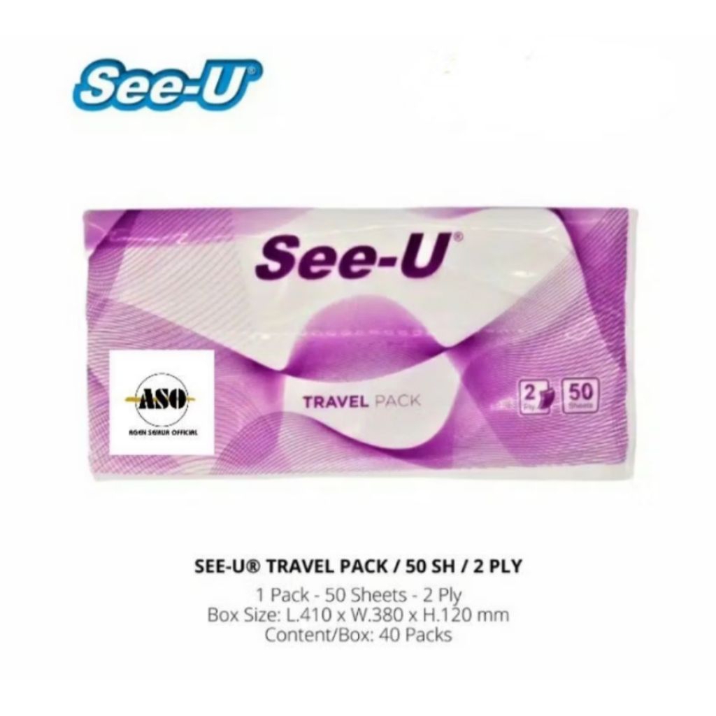 tissue kantong see u - tissue travel / tissue see u / tissue traveling /tissue