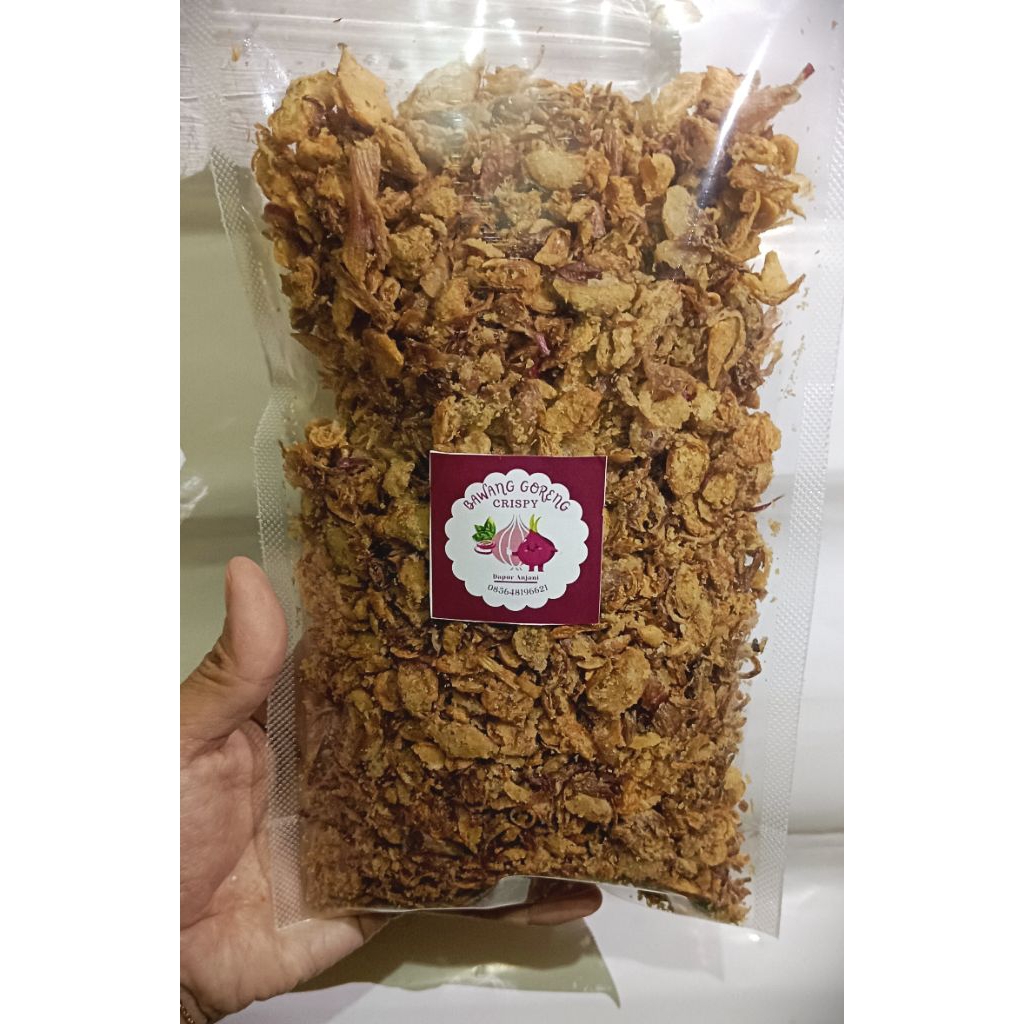 

Bawang Goreng premium 1kg Grade C Brambang Goreng Renyah Cocok Untuk Taburan Bakso