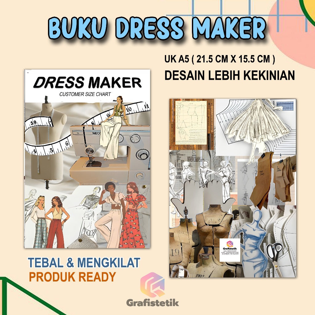 

BUKU DRESS MAKER NOTEBOOK BY GARFISTETIK