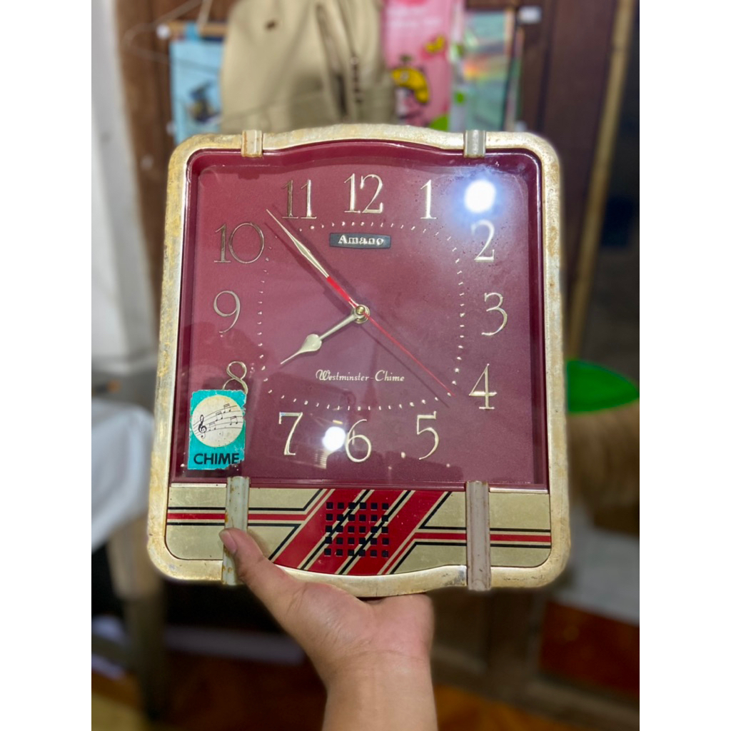 Jam dinding melody AMANO oriii ( per 1 Jam bunyi )