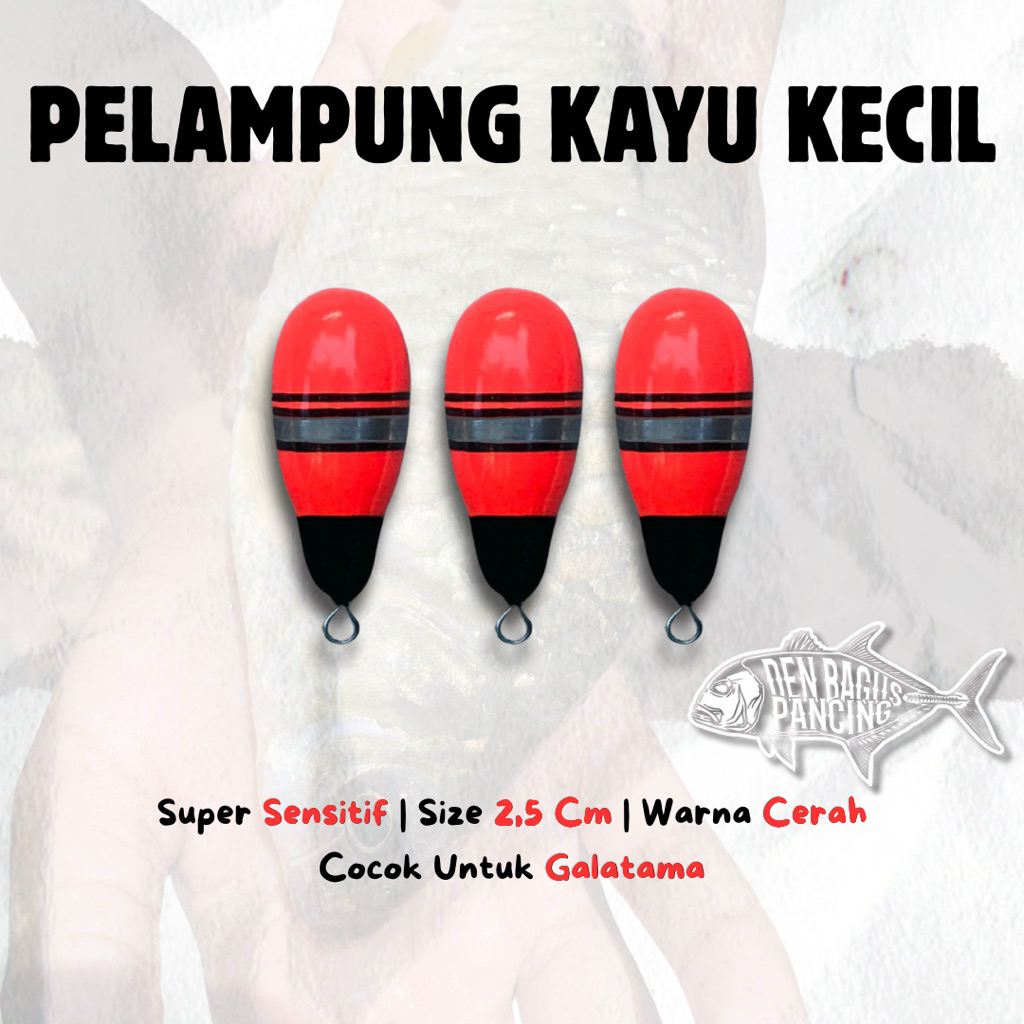 Pelampung Pancing Kayu Kecil Super Sensitif Ikan Mas Patin Nila Bawal Gurami Nila Lele