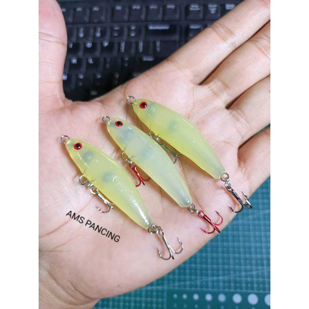 UMPAN PANCING HAMPALA 5CM KUNING / LURE HAMPALA / UMPAN CATING HAMPALA / SWIMMER HAMPALA