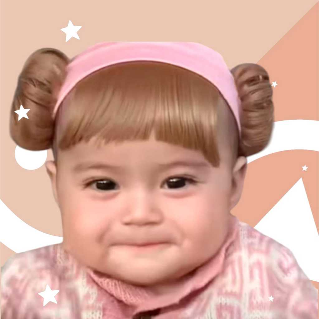 Bando Rambut Palsu Anak / Wig Bayi Fashion / Bandana Bayi Lucu