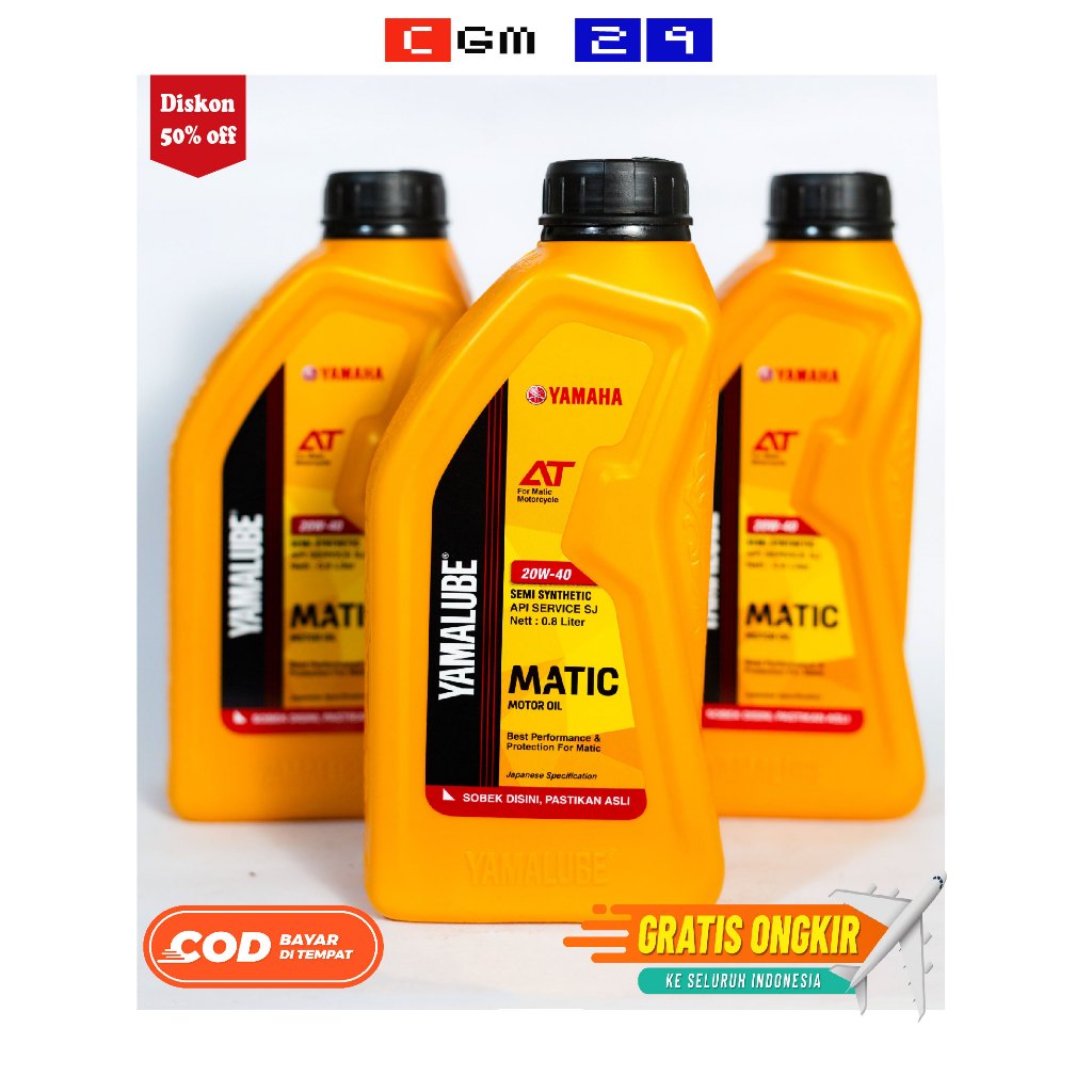 (HARGA 3PCS) - OLI YAMALUBE MATIC NEW 800ML 20W-40 SEMI SYTHENTIC KHUSUS MOTOR YAMAHA MATIC MIO FINO