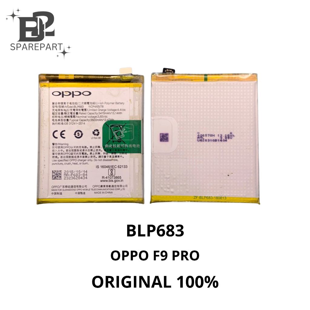 BATERAI BATRE BATTERY BLP683 OPPO F9 PRO ORIGINAL 100% COPOTAN