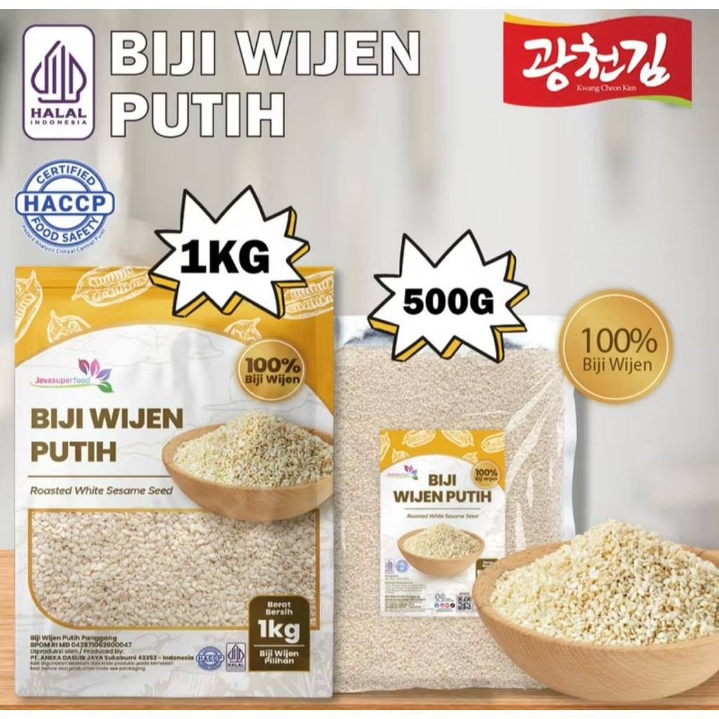 

[HALAL] BIJI WIJEN PUTIH 100% (1KG/500GR) / WHITE SESAME SEEDS