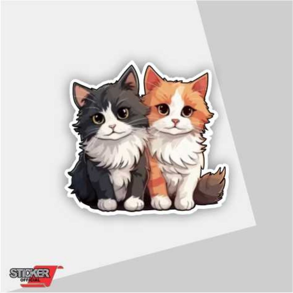 stiker kucing lucu, kucing gemoe, skotlet, stiker nyala hp, motor