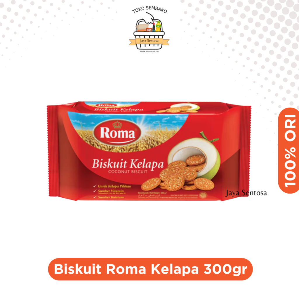 

Roma kelapa 300gr Biskuit Roma Kelapa Pcs