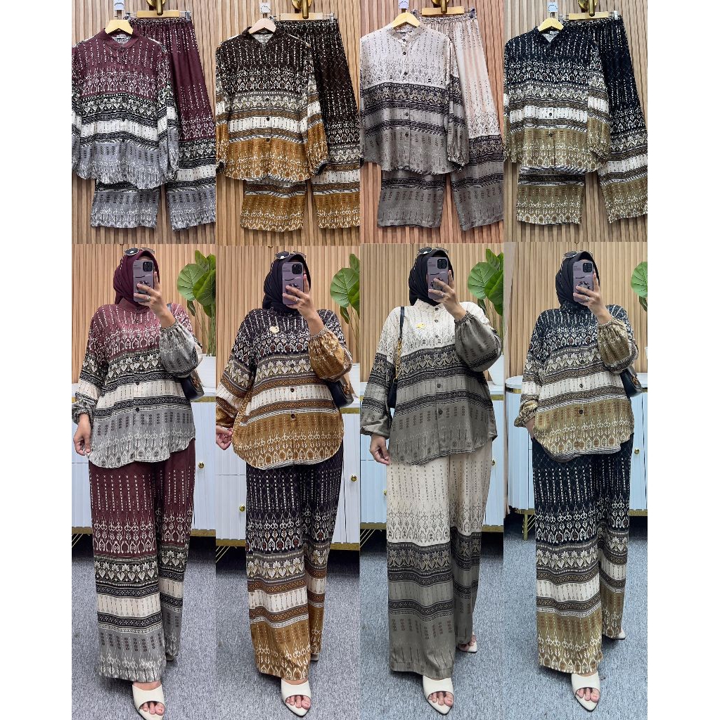 Setelan wanita setcel motif setcel premium setcel adem setcel kasual setcel harian setcel mahmud set