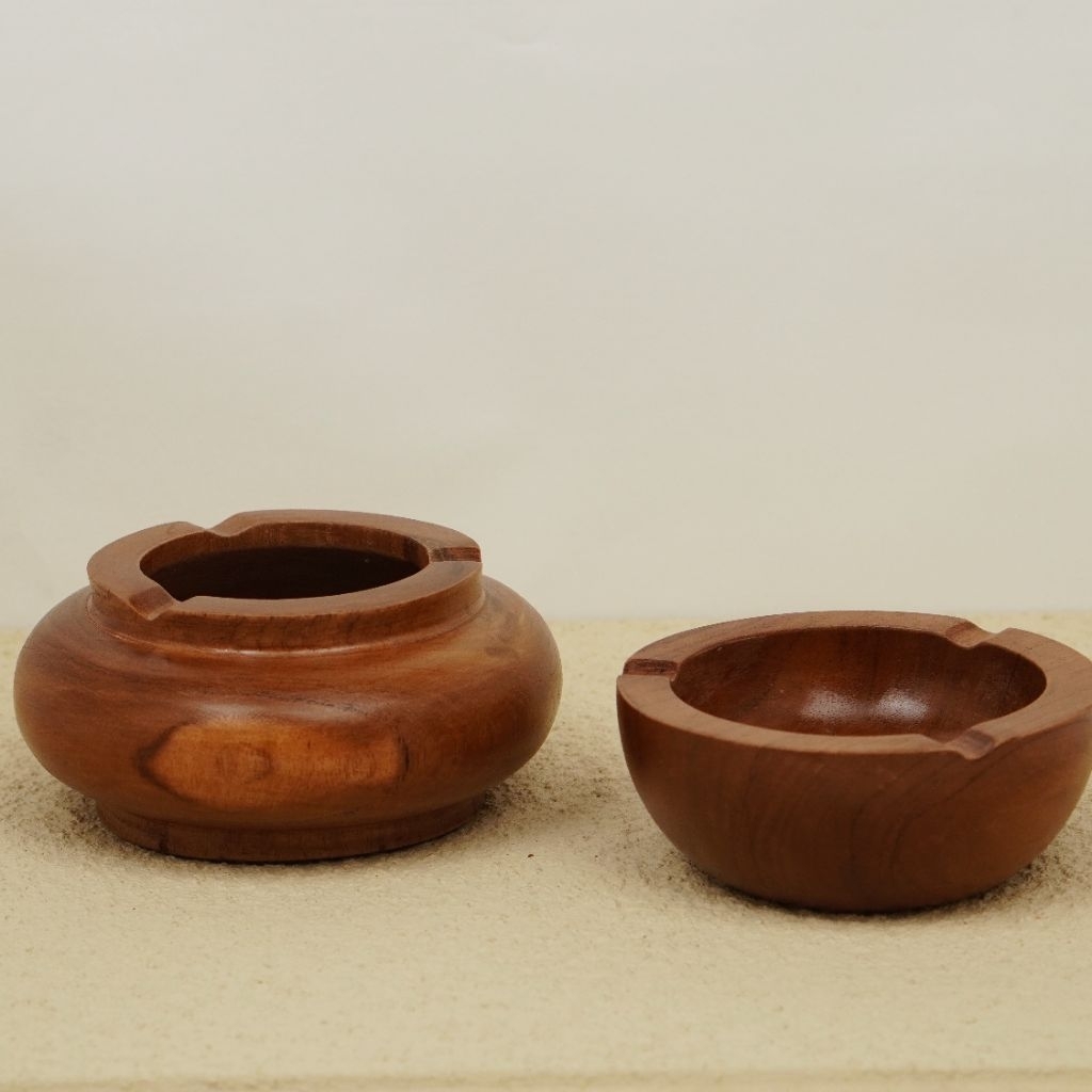 Asbak Rokok Kayu Jati | Asbak Puntung Rokok Jati | Asbak Kayu