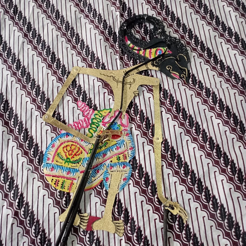 Wayang Kulit Sapi Asli ARJUNA/ARJUNA Tinggi 55cm