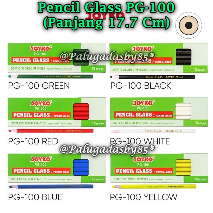 

(1 Biji) Pensil Kaca JOYKO PG-100 Hitam / Pencil Glass Joyko PG-100 / Pensil Dermatogrpah (1 Biji)