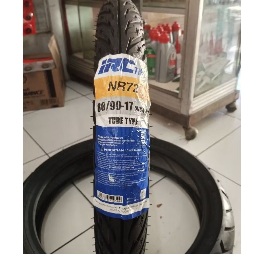 Ban Luar IRC NR72 TUBETYPE 80/90 ring 17 Ban belakang Motor Supra,Revo,Blade,Supra x 125