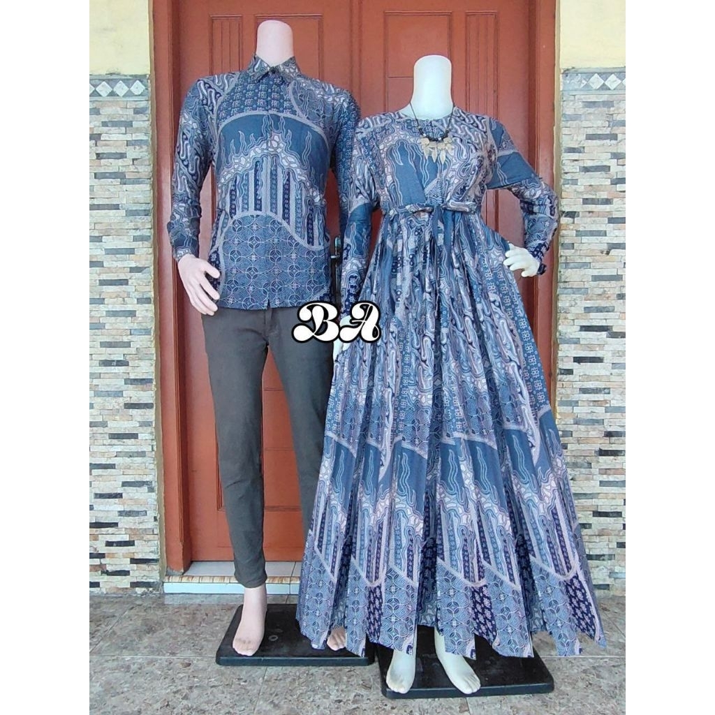 Couple Batik Gamis Batik Kemeja Batik Asli Pekalongan
