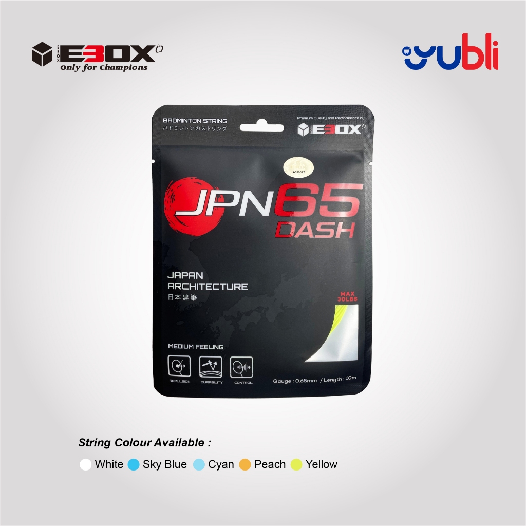 YuBli | SENAR RAKET BADMINTON | SENAR RAKET BADMINTON EBOX JPN 65 DASH | ORI 100%