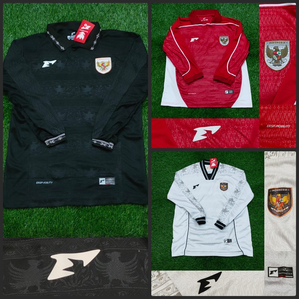 TIMNAS INDONESIA HOME AWAY GK JERSEY BAJU BOLA KIPER LONG SLEEVE 2025 GRADE ORI JUMBO XXL 2XL