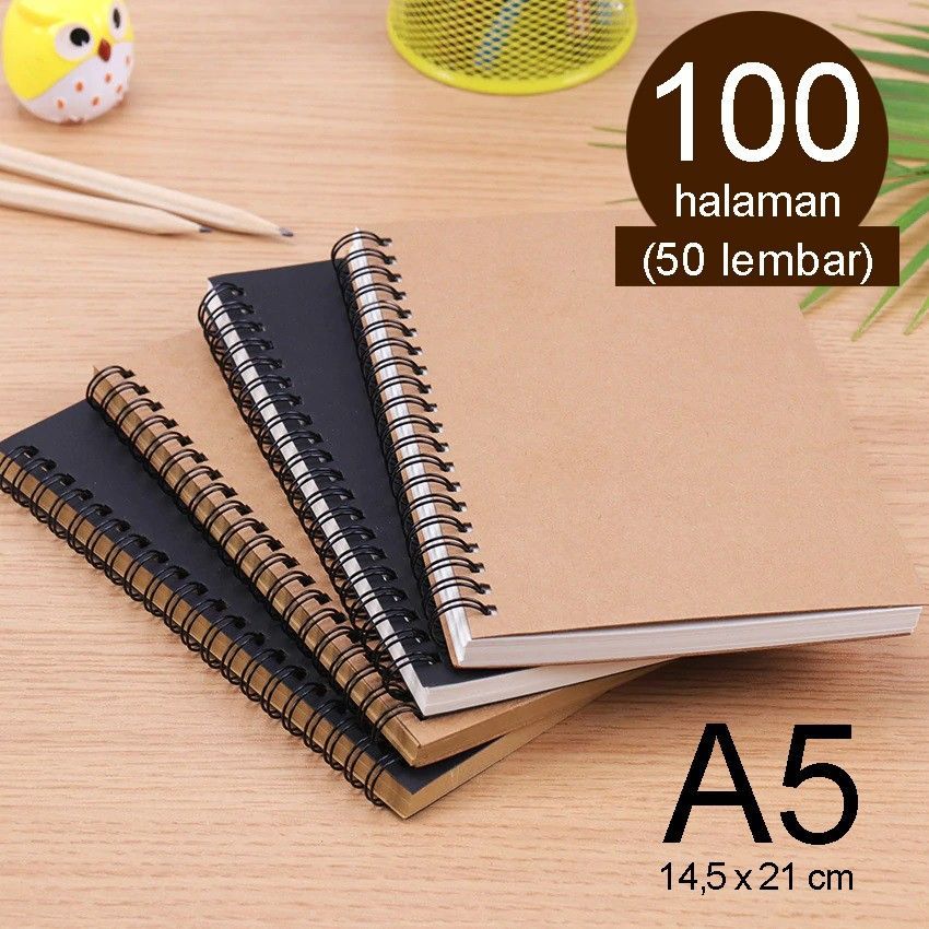 

Buku A5 Notebook / Diary / Sketch Book / Journal Book - Jurnal Agenda (100 Halaman / 50 Lembar)