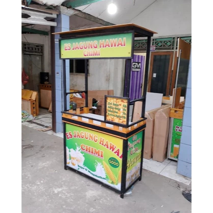 Asesoris pelengkap booth portable tambah pintu dan roda