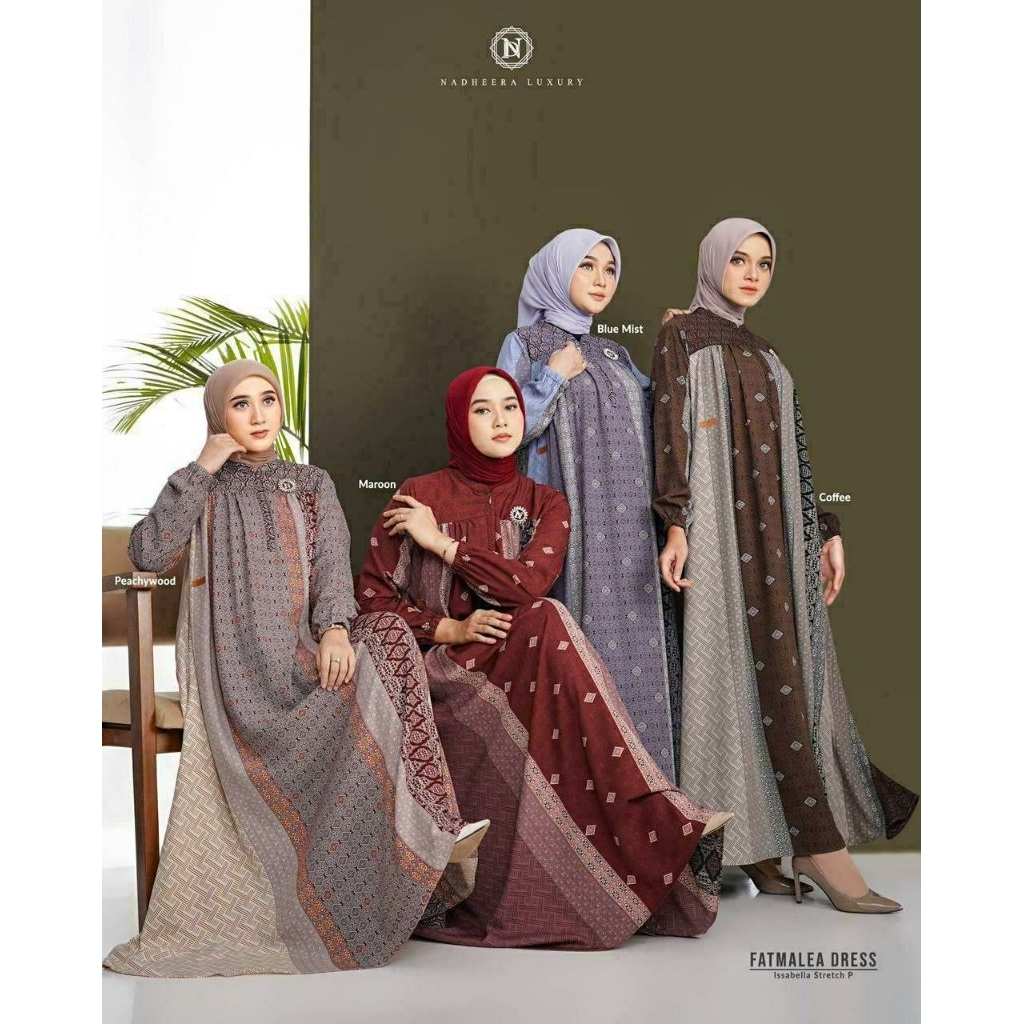 NADHEERA LUXURY | FATMALEA Dress | issabella stretch premium