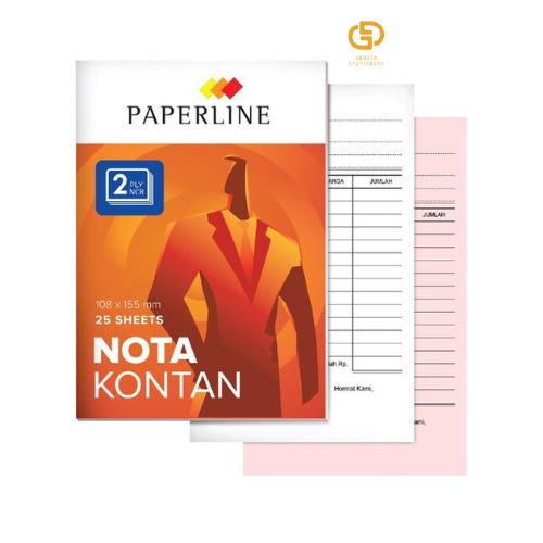

(1 PCS) Paperline Nota Kontan NCR K2 RANGKAP 2 108 x 155 mm 2 ply 25 set