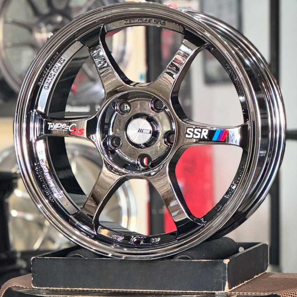 velg mobil ring 17 SSR TYPE C BLACK CROME FLOW FORMING R17 velg racing Hrv terios rush Xpander civic