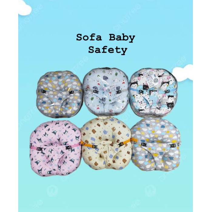 Moon Sofa Baby / Sofa Baby Safety & Tanpa Safety |Perlengkapan Bayi Baru Lahir / Kado Bayi / Dudukan