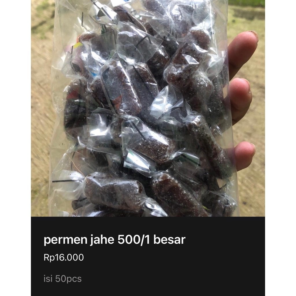 

HARGA PABRIK permen jahe besar isi 50pcs