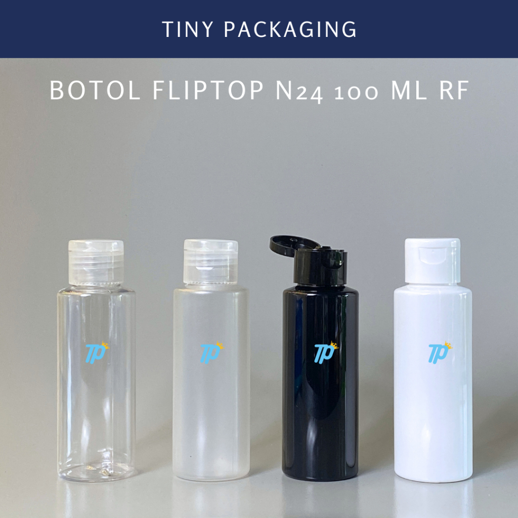Botol Fliptop 100 ml | Botol 100 ml Fliptop | Botol Plastik Fliptop 100 ml - RF