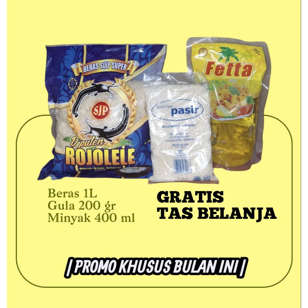 

PROMO !! | Paket Sembako Murah IDR 37.900