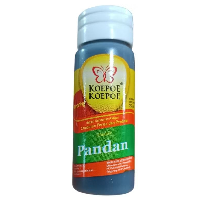 

Pasta Perisa Pandan Kupu Kupu Merk Koepoe Koepoe 25ml Perisa dan Pewarna Pandan