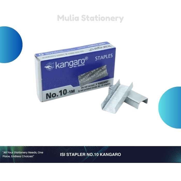 Kangaro Isi Stapler No. 10 | Isi Stapler / Isi Staples Kangaro No. 10 Kotak