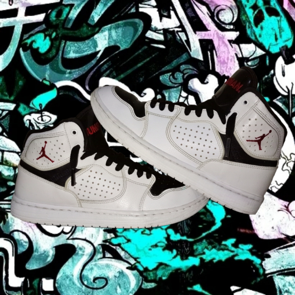 Jordan Access White Black University Red