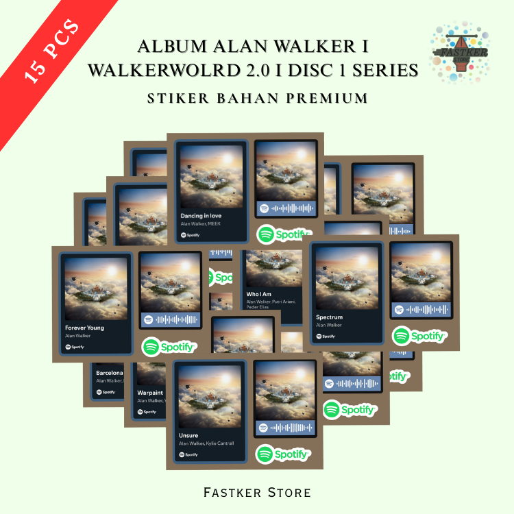 

Sticker Album Alan Walker I Walkerwolrd 2.0 I Disc 1 Series | Desain keren kece - Tahan air | Fastker 1011