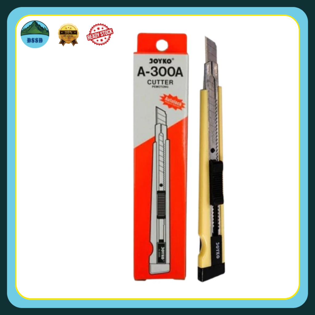 

Cutter Joyko A-300A | Mini Auto-Lock Cutter | Refill Blade A-100 | Pemotong Kertas Praktis
