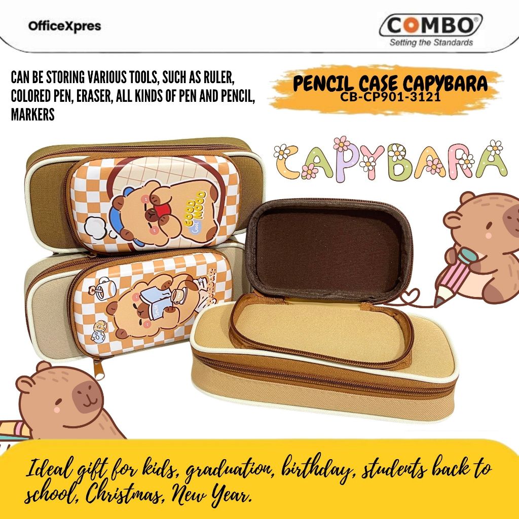 

Pencil Case Capybara / Tempat Pensil Capybara / Kotak Pensil Capybara 901-3121 / Pen Case Capybara COMBO
