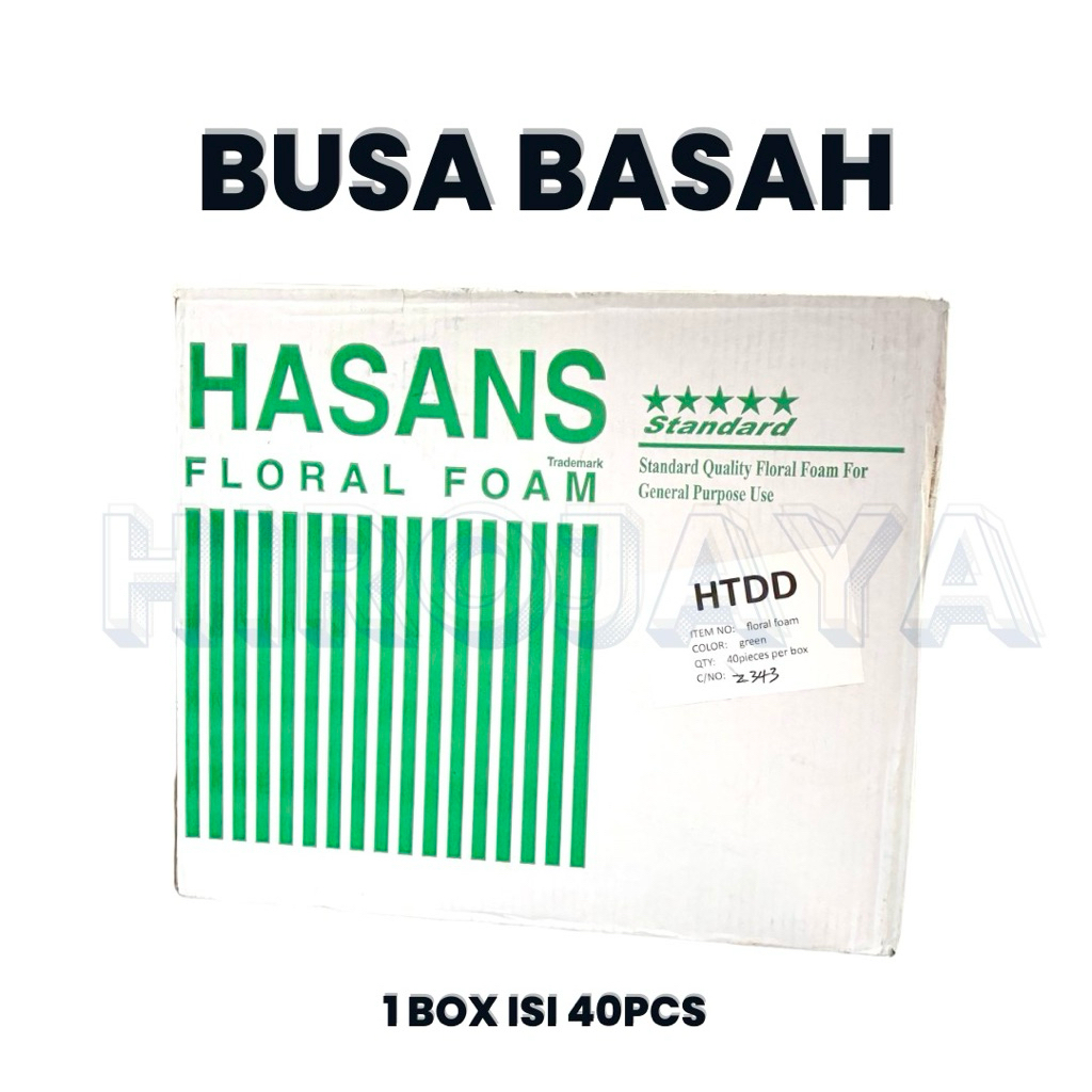 Busa Basah Hasans Floral Foam Isi 40pcs – Media Tanam Bunga Segar