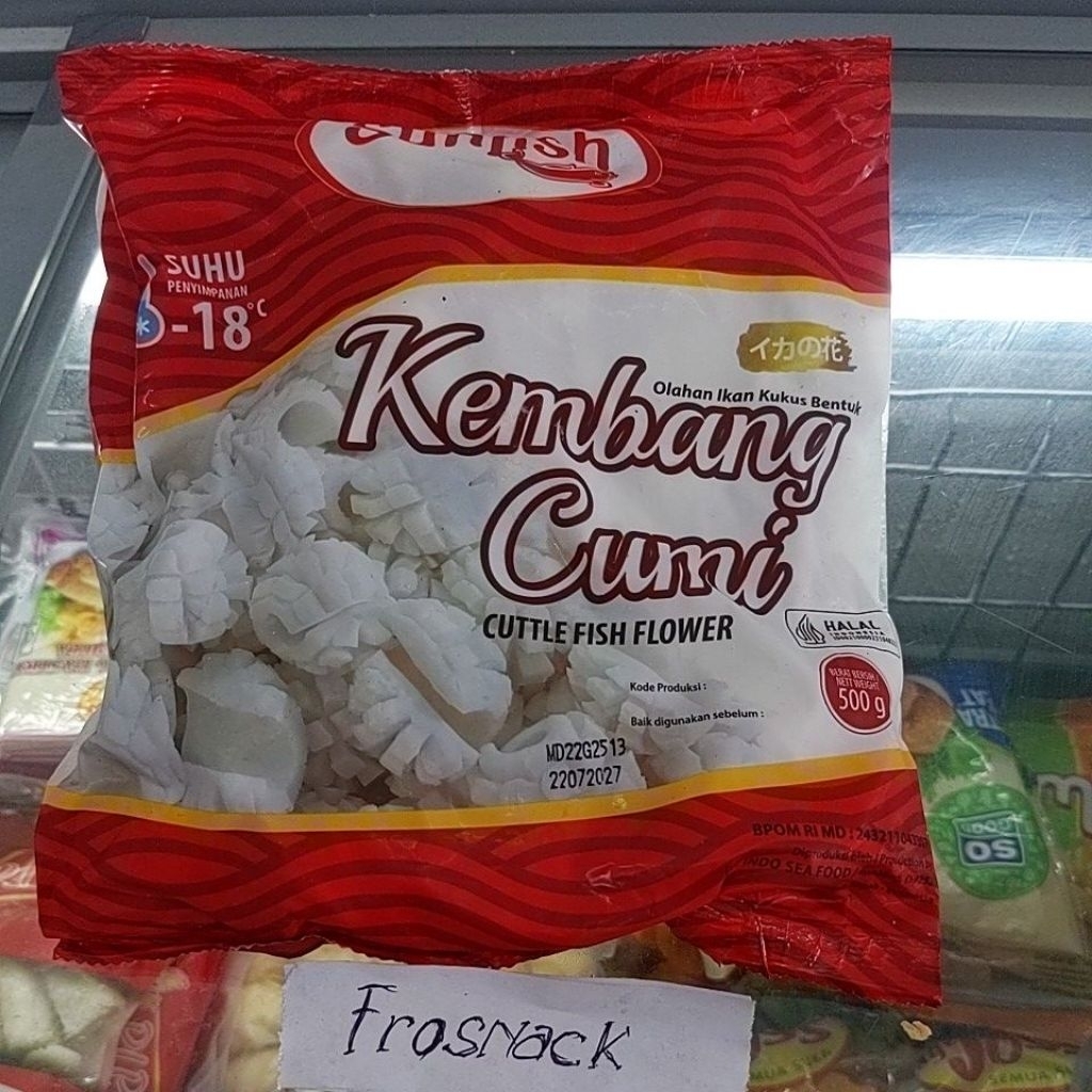 

Kembang cumi Sunfish 500 gram olahan ikan