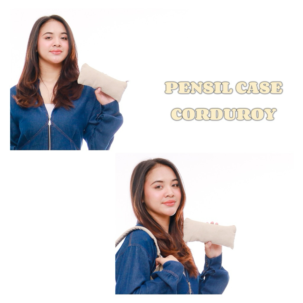 

Pouch Tempat Pensil Broken White Corduroy Minimalis Aesthetic Soft Korean Style Stationary