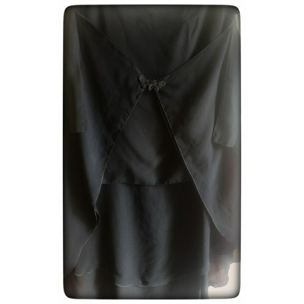 niqab Yaman 2 layer kancing sanghai