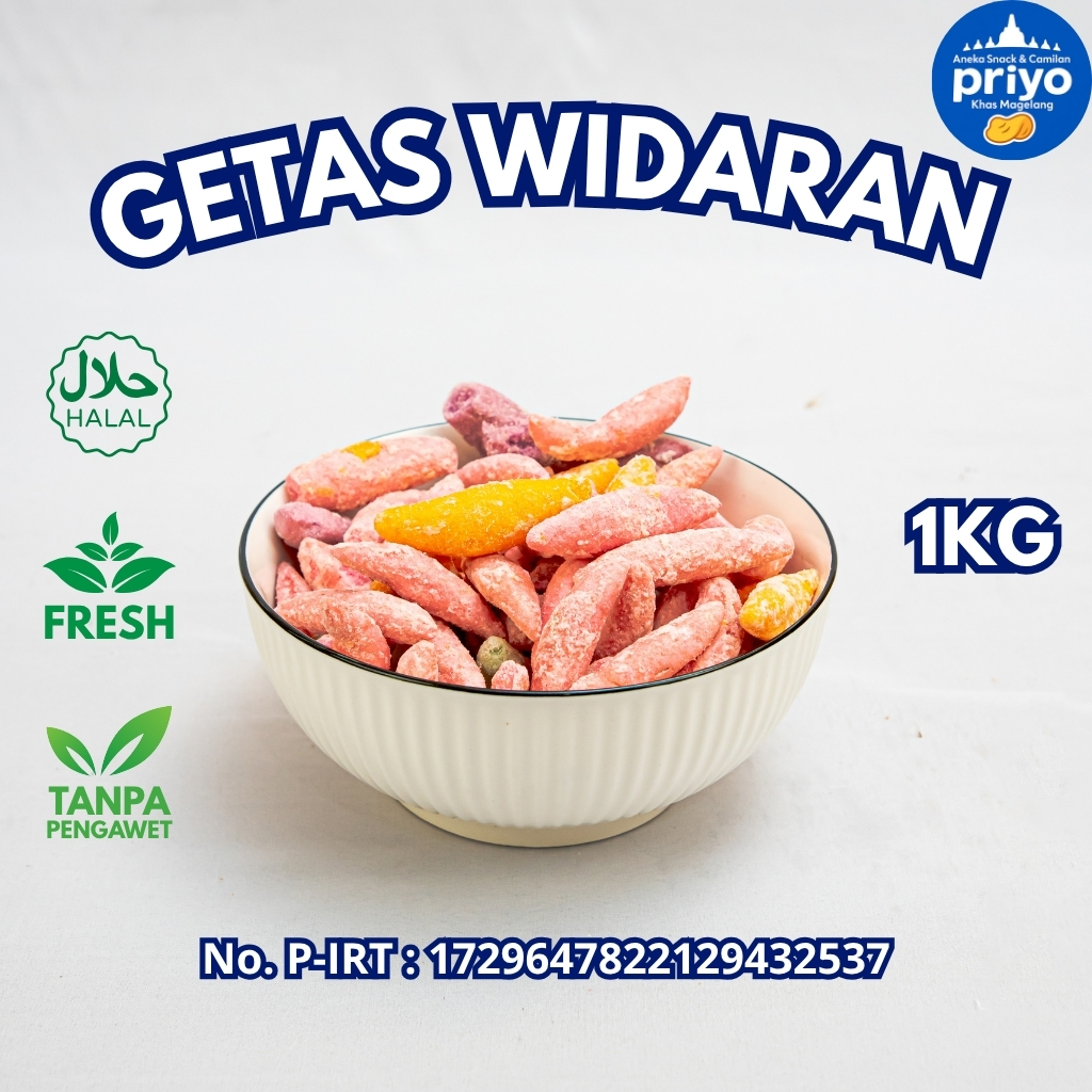 

Getas Widaran 1Kg Priyo Snack Camilan Khas Magelang Manis Renyah Halal