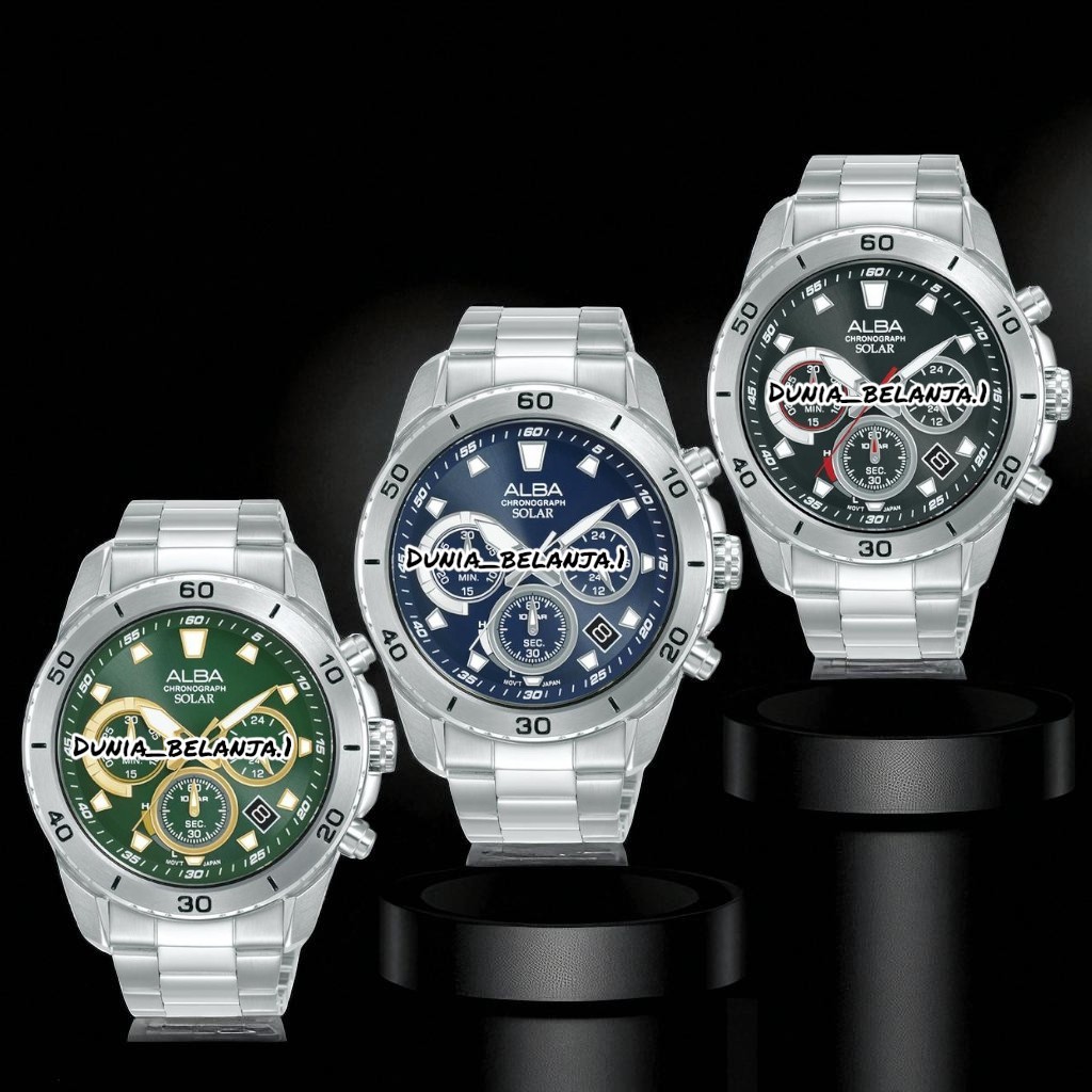 Original 100%Jam Tangan Pria Alba AZ5011X1 AZ5013X1 AZ5015X1  Solar Chronograph Garansi 1 Tahun
