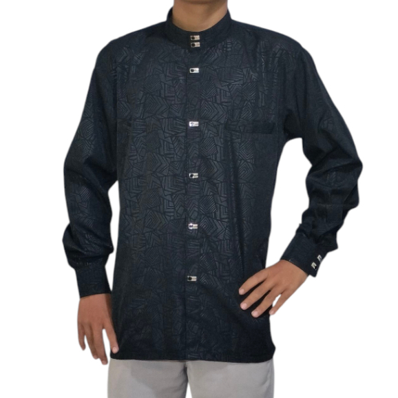 kemko sultan motif etnic kain embos premium lengan panjang terbaru